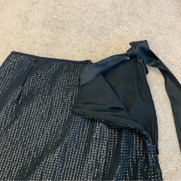 Something Navy Black Sequin Skirt Sz S NWOT - Picture 7 of 13
